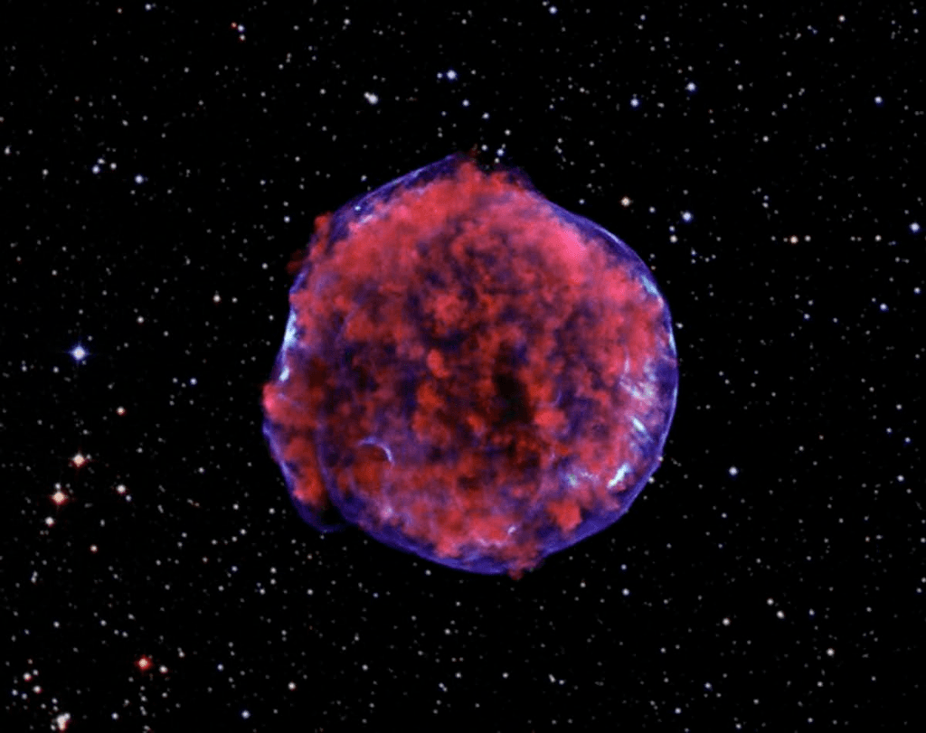 بقايا المستعر الأعظم المعروف باسم (مستعر تايكو- Tycho Supernova)
