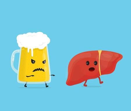  حتى لو كنت لا تشرب الكحول قد يتعرض كبدك للأذية 86745749-alcohol-kill-liver-stop-drink-concept-glass-of-beer-kill-liver-vector-flat-cartoon-character-illustr