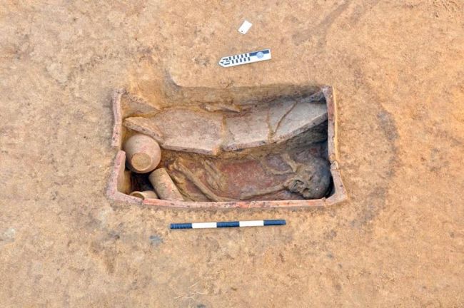 العثور على نعوش طينية نادرة داخل عشرات المقابر المصرية القديمة المكتشفة حديثًا - ثلاث مقابر تنتمي لحضارة نقادة الثالثة - في مقابر مبنية من القرميد الطيني 