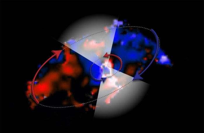 الصورة المُلتقطة بمرصد ألما. حقوق الصورة: ALMA (ESO/NAOJ/NRAO), V. Impellizzeri; NRAO/AUI/NSF, S. Dagnello