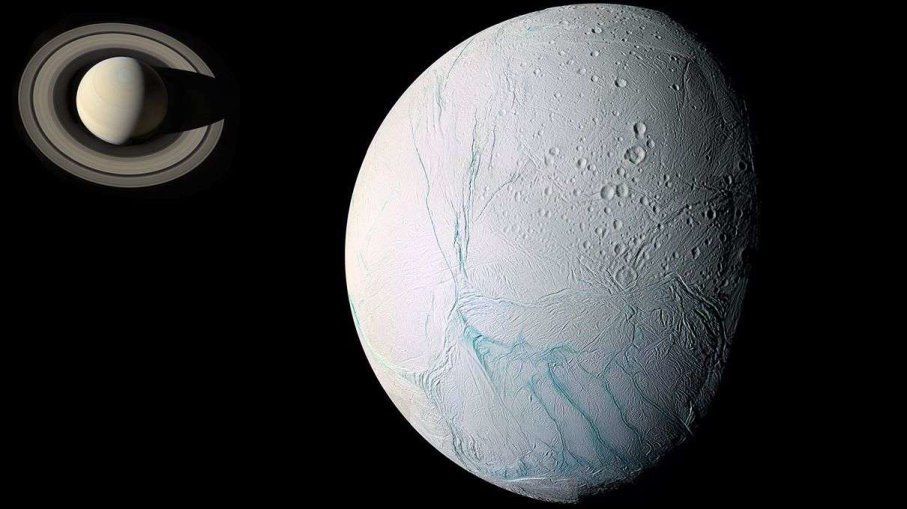 إنسيلادوس زحل القمر النظام الشمسي الحياة